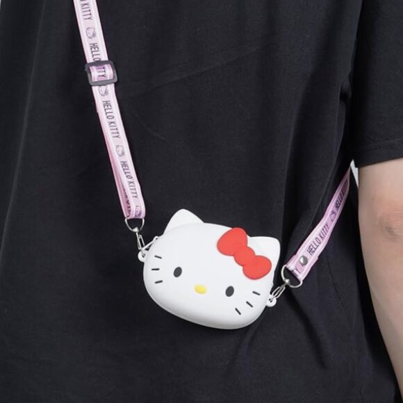 Hello Kitty Mini Silicon Crossbody CUTE bag wallet - Picture 1 of 9
